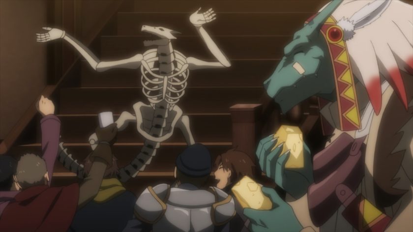 Goblin Slayer lizardmen pet dancing