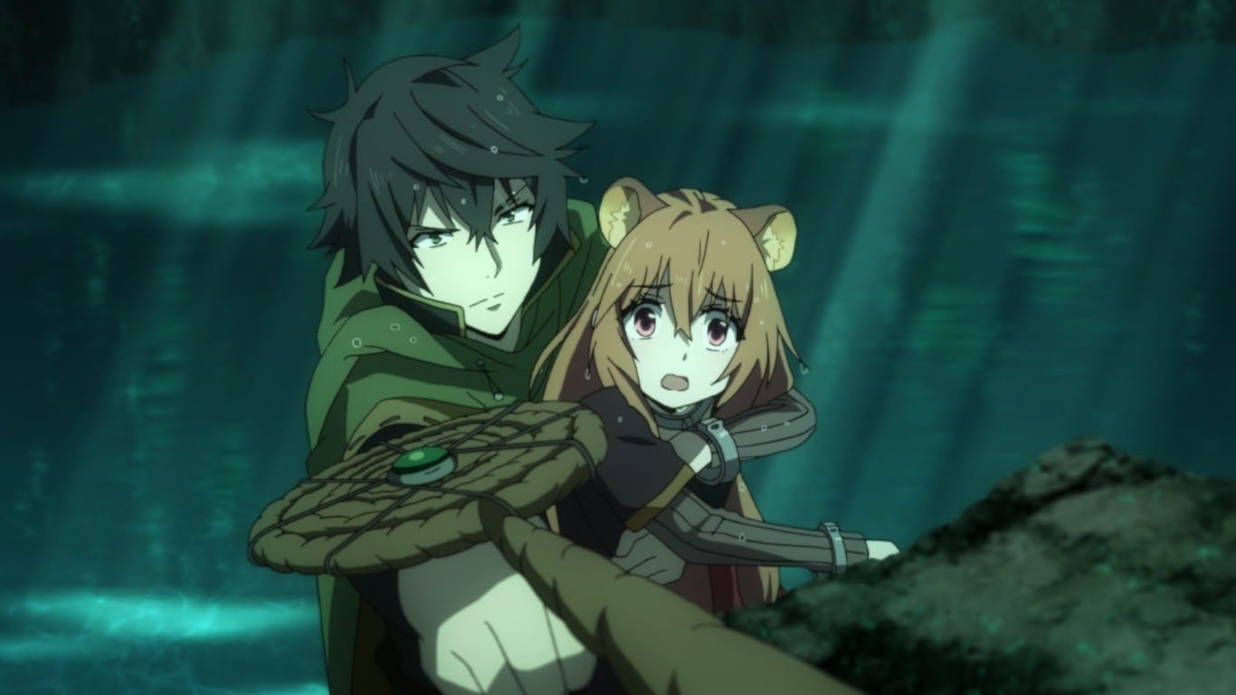 The Rising of the Shield Hero Naofumi protecting Rapthalia