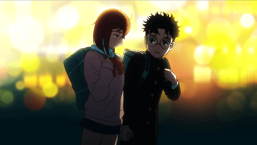 Dandadan season 2 Okaru and Momo holding hands